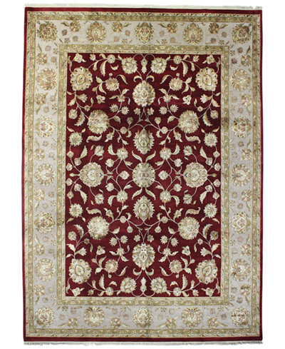 CLOSEOUT! Macy's Fine Rug Gallery, One of a Kind, Fine Agra with Silk F300 Red 9'1