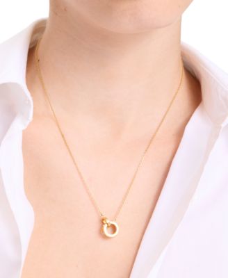 Set In Stone Interlink Pendant Necklace, 16" + 3" extender  	