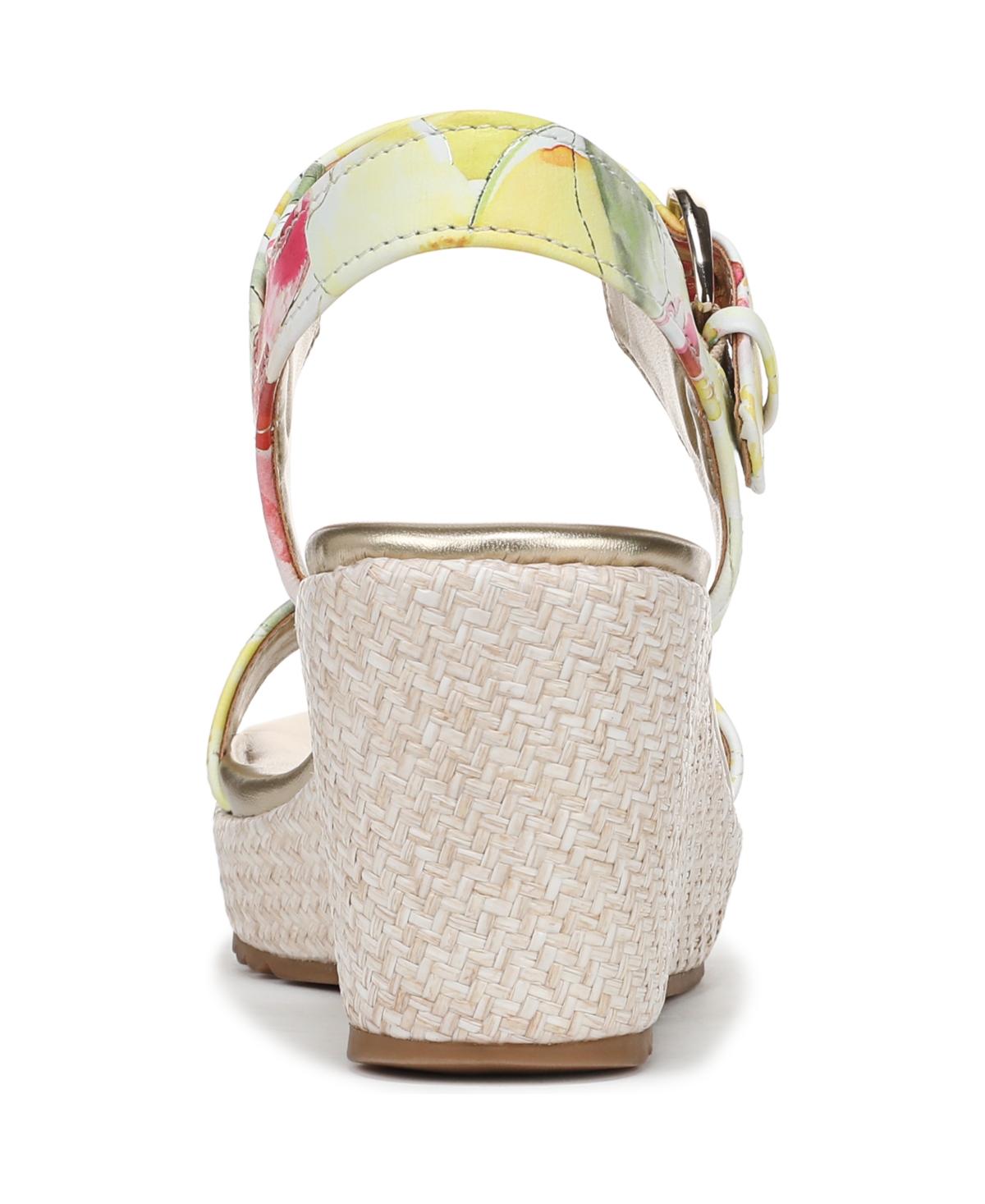 Naturalizer Women's Stella Open Round Toe Wedge Sandals In Sunlight Floral Leather