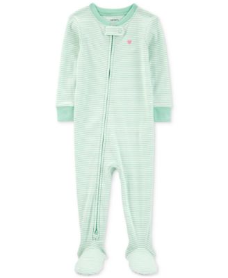 Carter's - Baby 1-Piece Striped Cotton Footed Pajamas