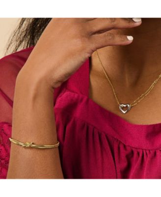 Love Knot Bracelet in 14K Gold-Plated Brass