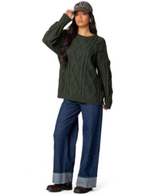 Women's Kennedy oversized cable knit sweater