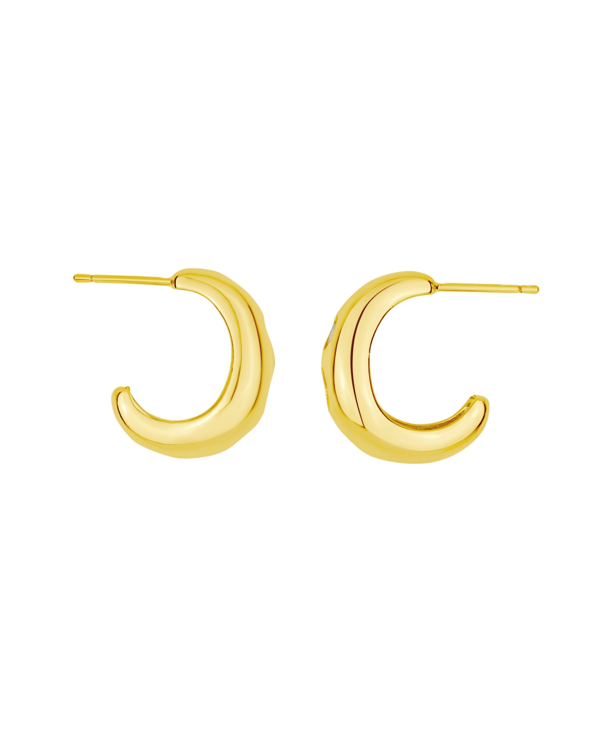 And Now This Cubic Zirconia 3 Stone Hoop Earrings In Gold