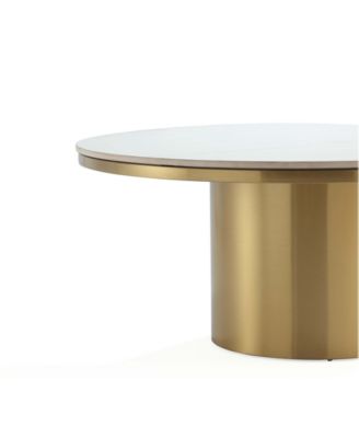 Glenn 31.49" Modern Sintered Stone Top Coffee Table