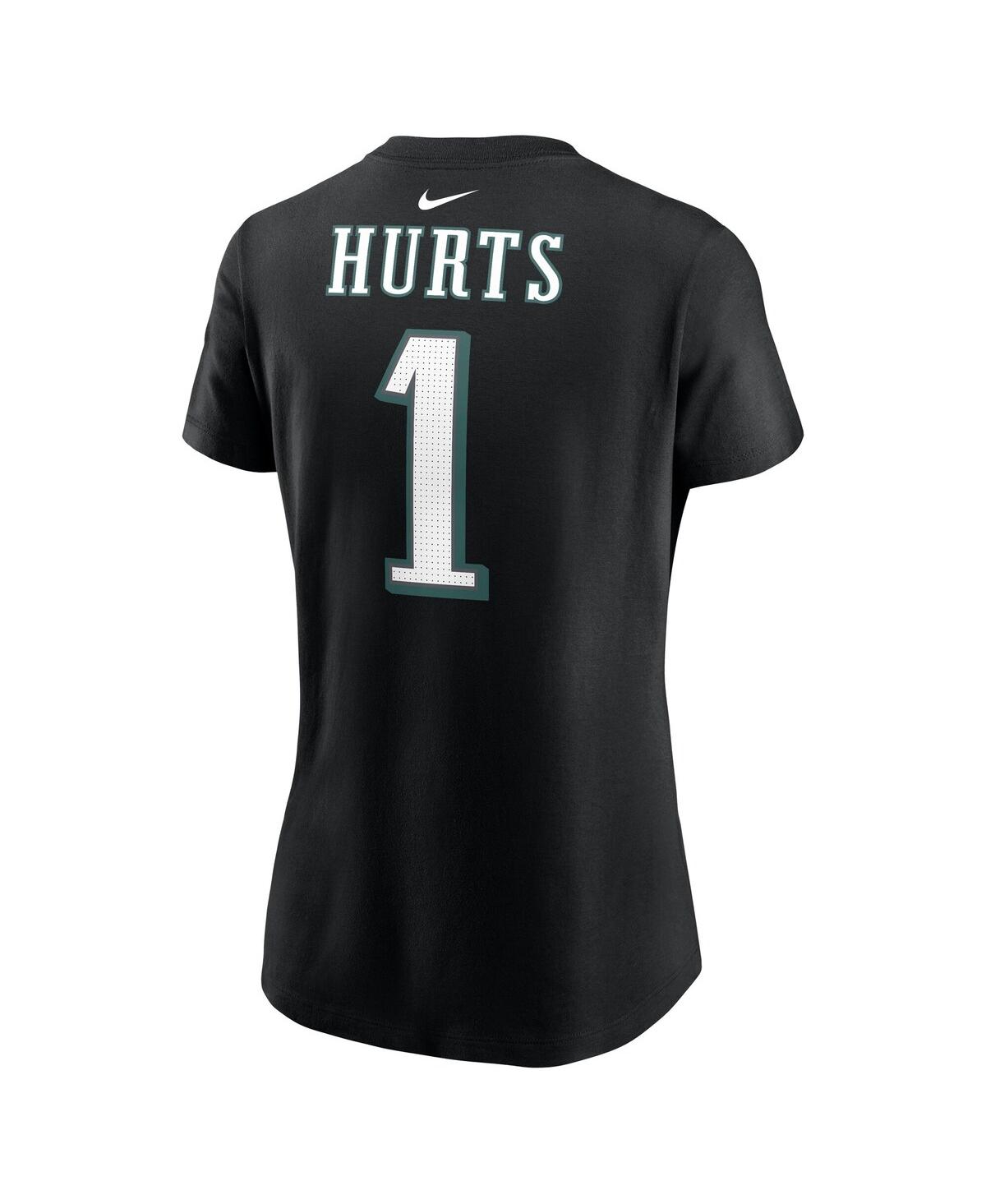 Nike Women's Jalen Hurts Black Philadelphia Eagles Super Bowl Lix Name Number T-shirt In Black