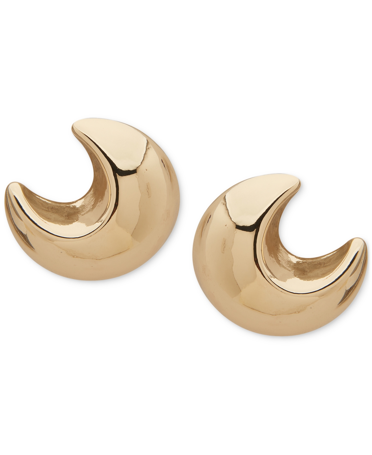 Anne Klein Gold-tone Twisted Puffy Linear Earrings In Gold