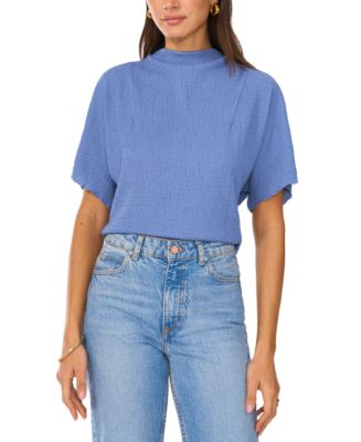 売れ筋商品|||ヴィンスカムート カットソー トップス レディース Women's Linen-Blend Off The Shoulder Bubble Sleeve Tie Front Blouse Ocean Tide Vince Camuto Women's Textured High Neck Wide Sleeve Top - Macy's