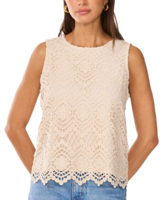 Vince Camuto - Women's Round-Neck Sleeveless Tank Top