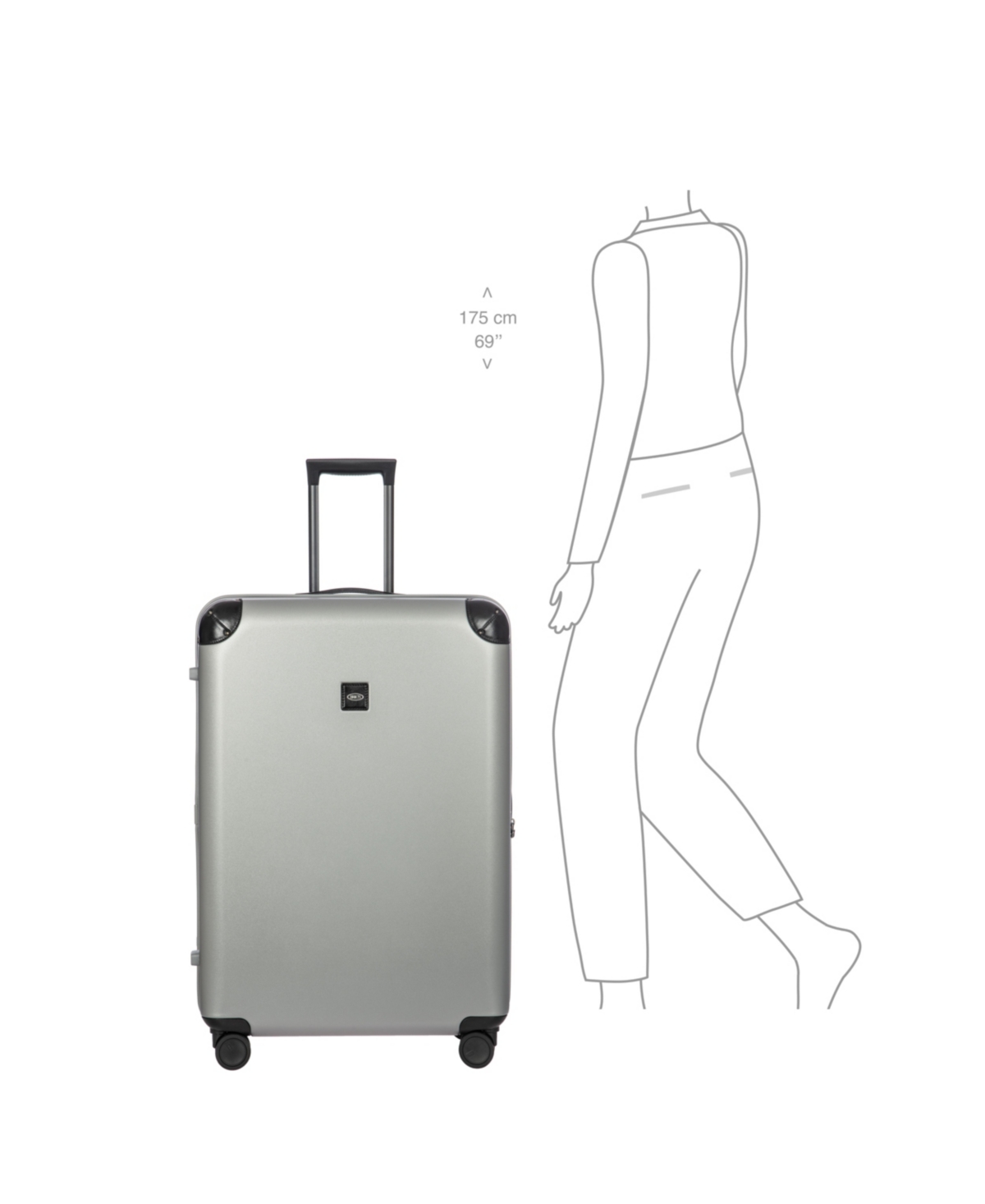Bric's Milano 32" Amalfi Spinner In Silver,black