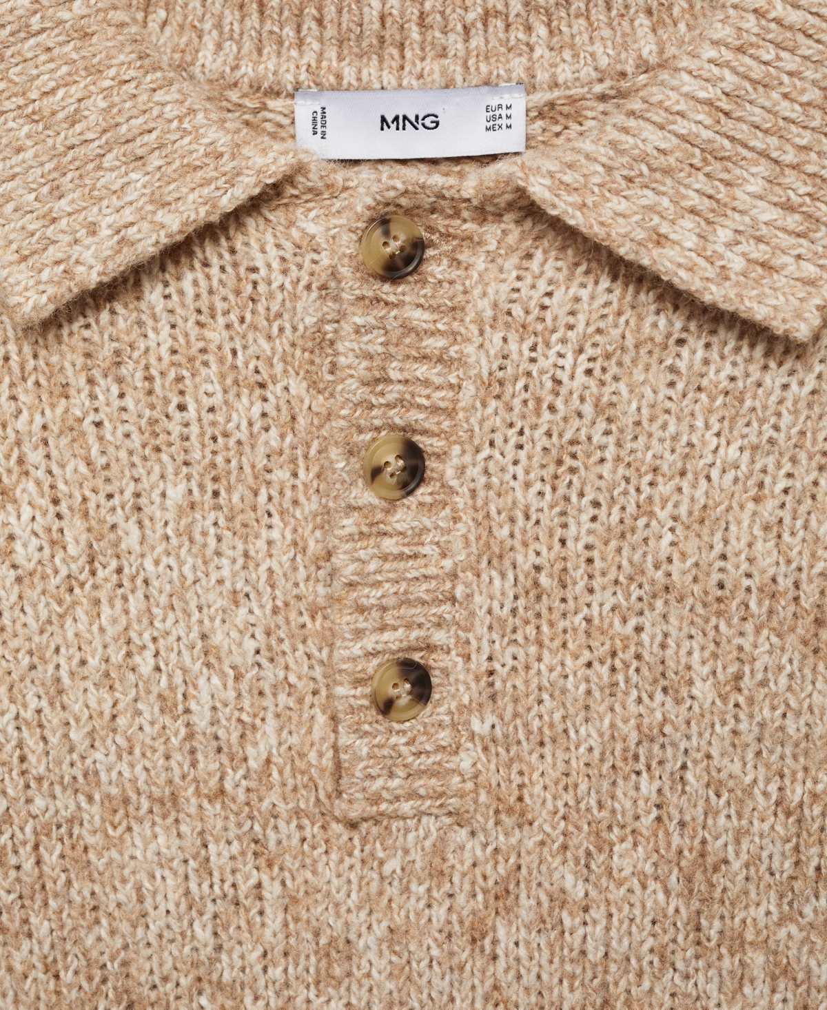 Mango Men's Slim-fit Knit Wool-blend Polo Sweater In Mink Gray