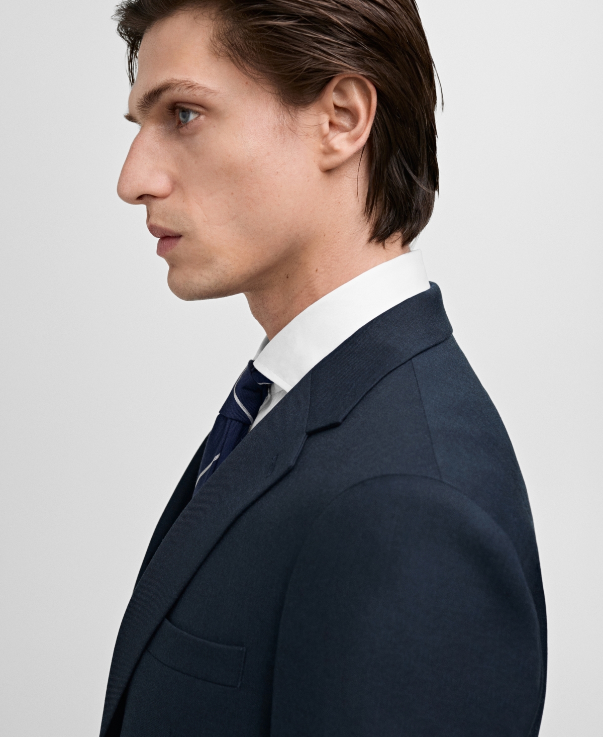 Shop Mango Men's Slim-fit Suit Blazer In Dark Navy