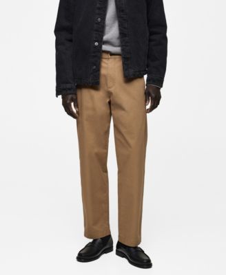 MANGO - Men's EU Regular Fit Cotton Trousers