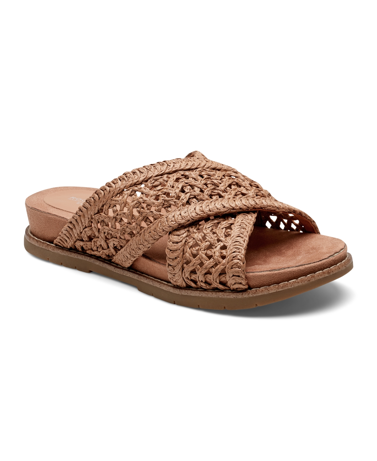 Shop Rockport Women's Zora Open Toe Casual Flat Sandals In Medium Natural