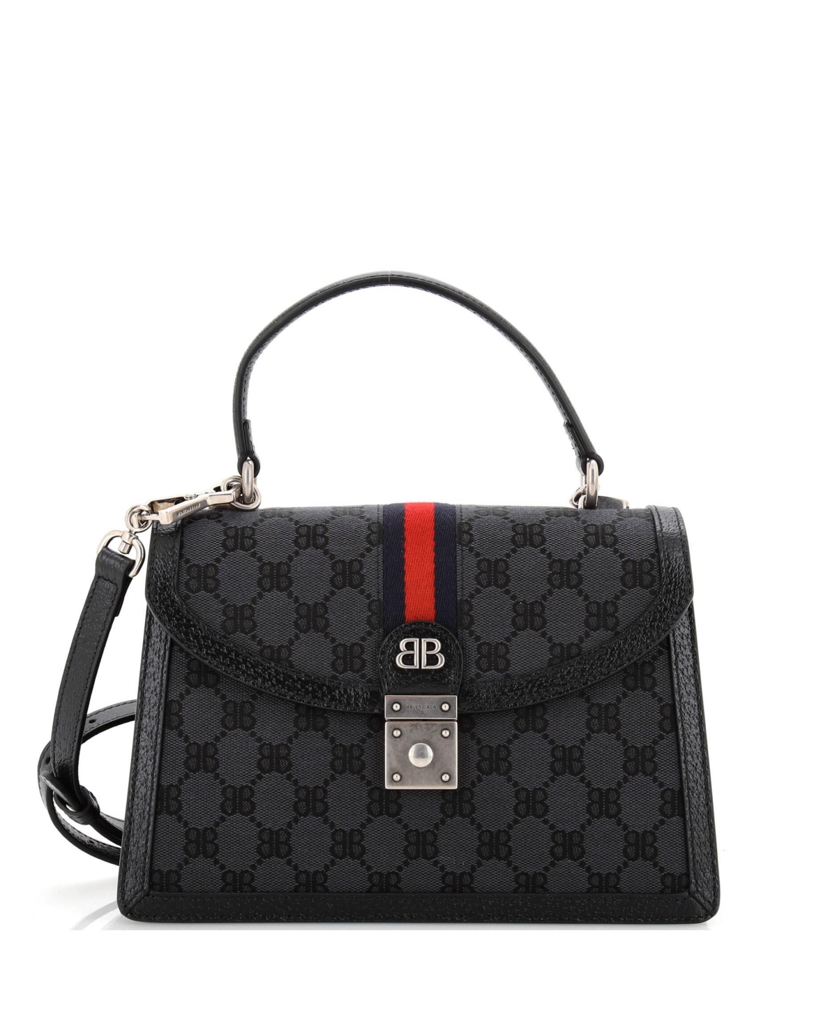 Small x Gucci The Hacker Project Top Handle Bag Bb Coated Canvas - Black