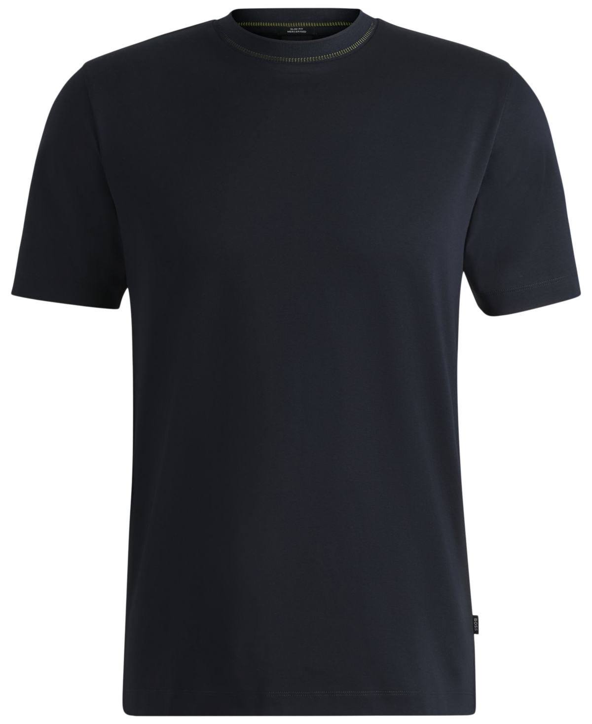 Hugo Boss Boss By  Men's Collar Stripe Slim-fit T-shirt In Blue