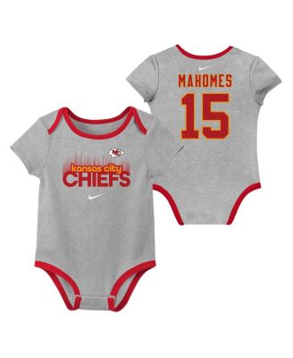 Baby Boys and Girls Patrick Mahomes Kansas City Chiefs Name Number 3-Pack Bodysuit Set