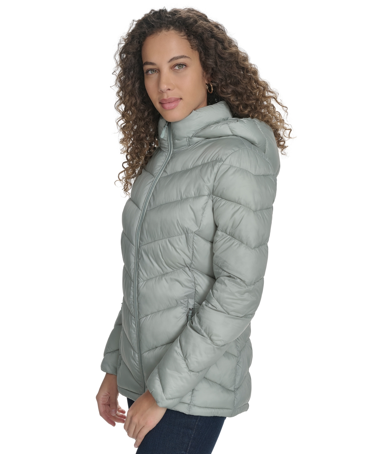 Shop Charter Club Women's Packable Hooded Puffer Coat, Created For Macy's In Mint Tea