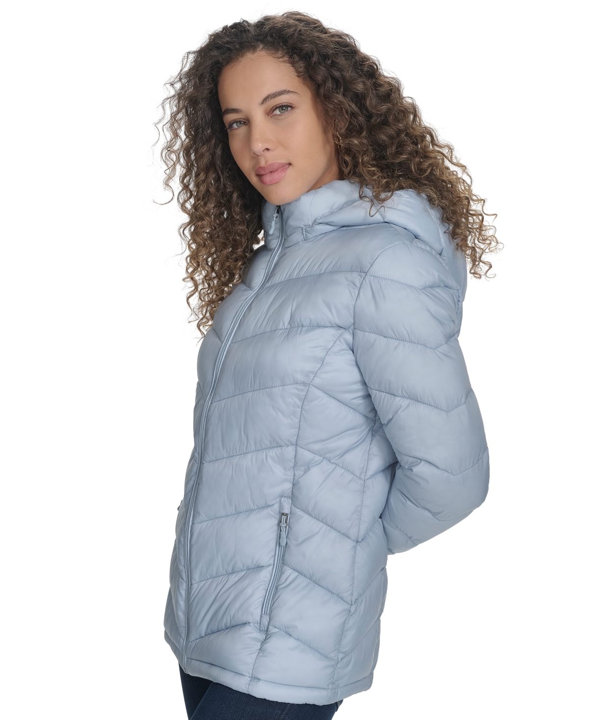 Shop Charter Club Women's Packable Hooded Puffer Coat, Created For Macy's In Cove Blue