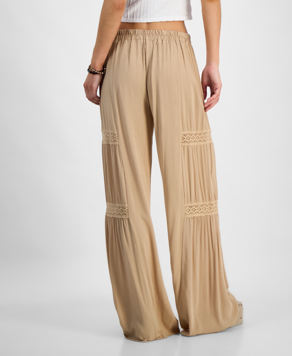 KINGSTON GREY JUNIORS' HIGH-RISE WIDE-LEG PANTS 