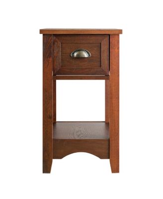 Set of 2 Contemporary Side Tables with Drawer, Nightstands for Living Room or Bedroom