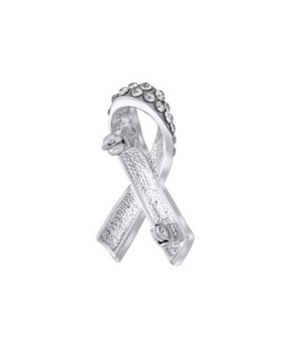 Cancer Awareness Brooch Pin Multi Color Crystal Enamel Support Symbol Jewelry