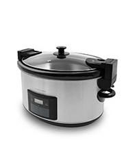 8.5 Quart Stainless Steel Programmable Slow Cooker with locking lid