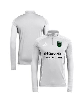 adidas - Men's Silver Austin FC 2025 Quarter-Zip Long Sleeve Training Top