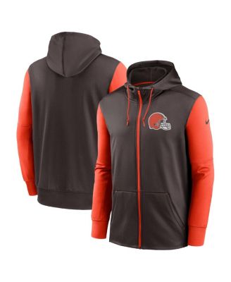 Nike - Men's Brown Cleveland Browns Performance Full-Zip Hoodie