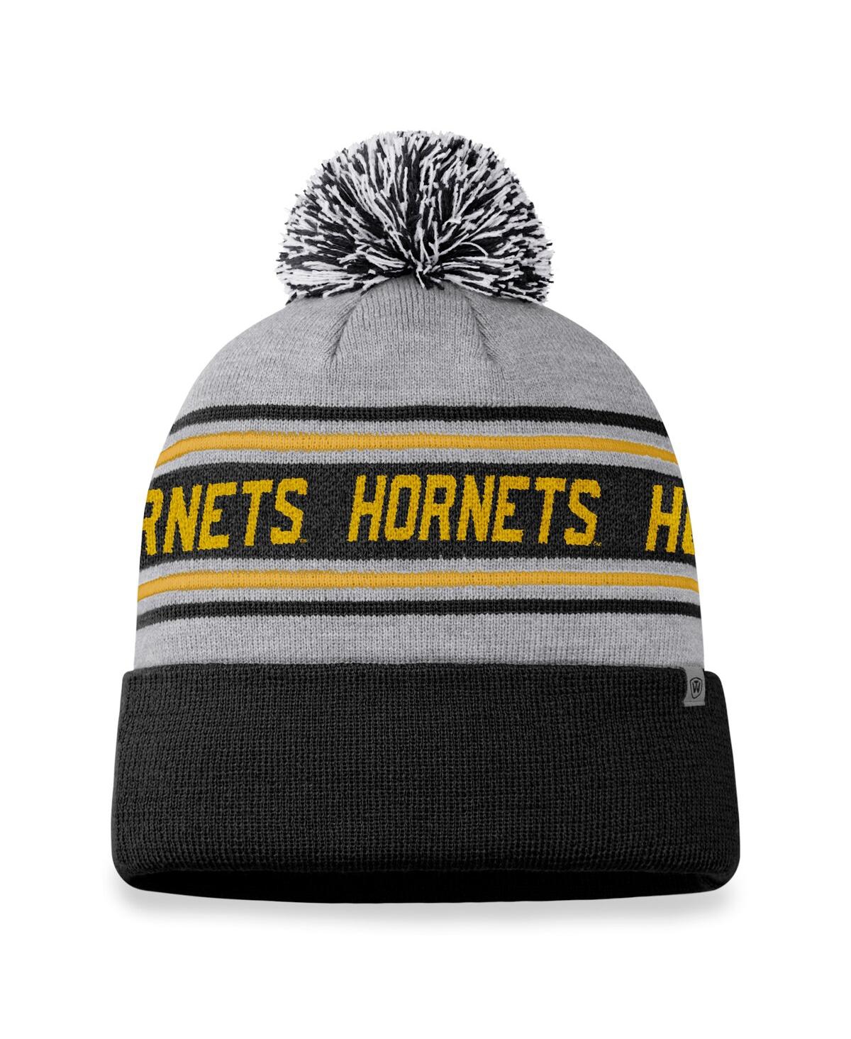 Top Of The World Men's Heather Gray Alabama State Hornets Frigid Cuffed Knit Hat With Pom In Heather Gray