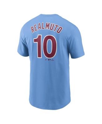 Men's J.T. Realmuto Light Blue Philadelphia Phillies Fuse Name Number T-Shirt
