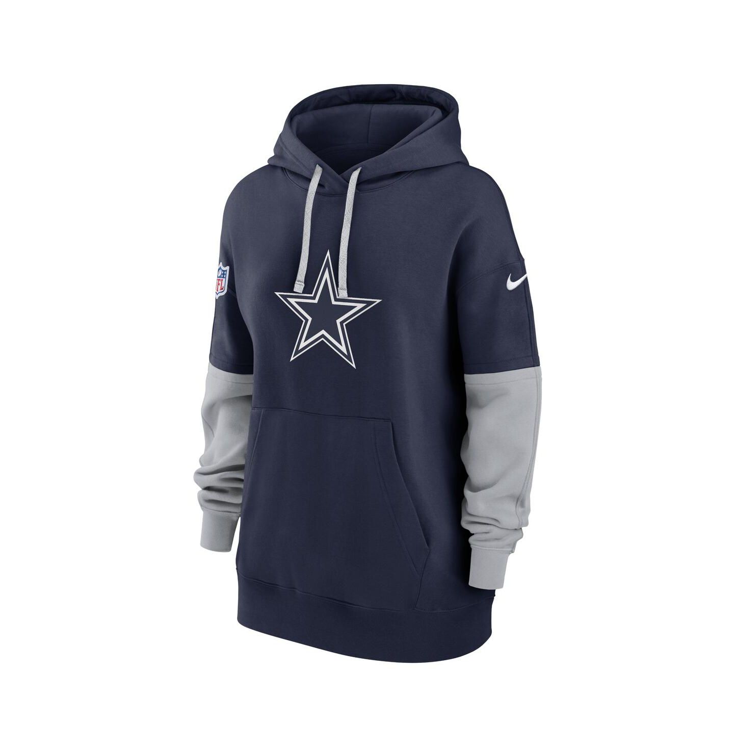 Женское худи Nike Navy Dallas Cowboys 2024 Sideline Essential Fleece Pullover — фото 2