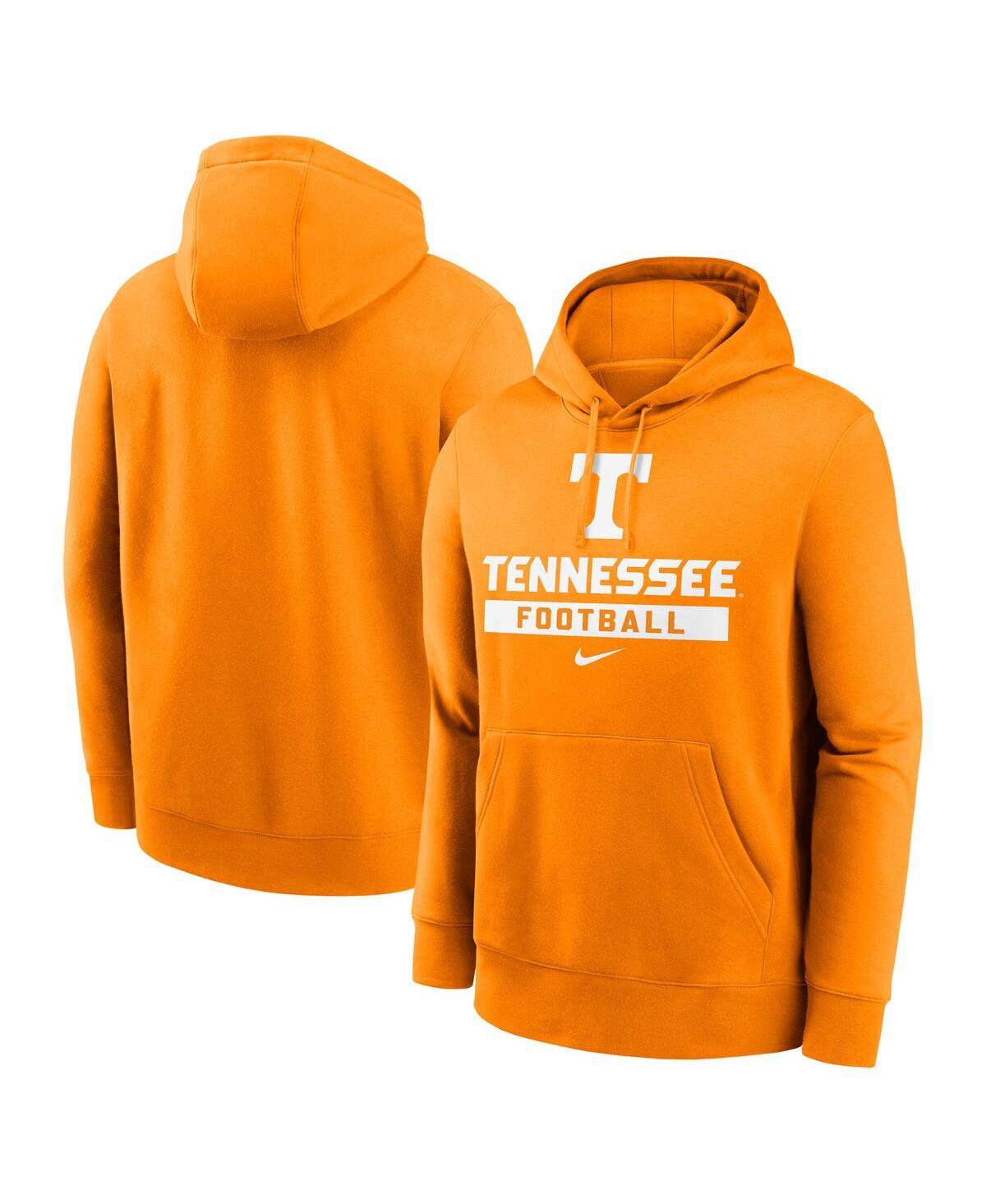 Nike Men's Tennessee Orange Tennessee Volunteers Football Stack Club Fleece Pullover Hoodie - Tennessee Orange
