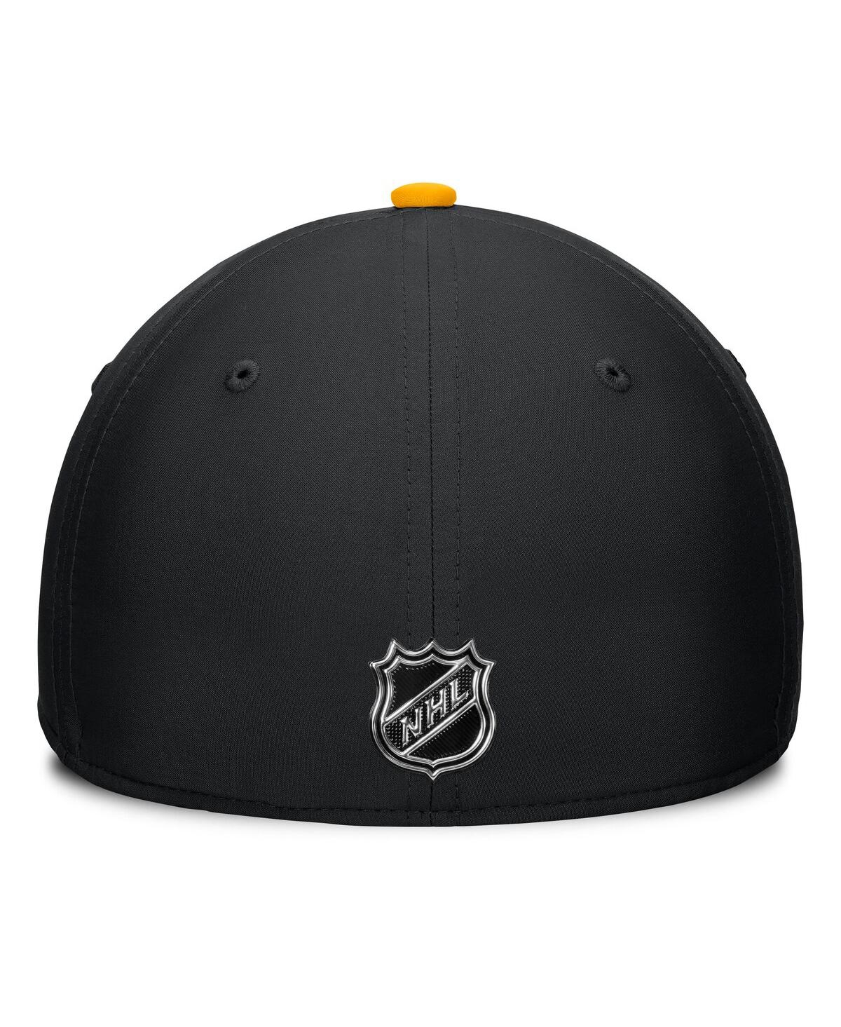 Fanatics Men's Black/gold Boston Bruins Authentic Pro Rink Flex Hat In Black,gold