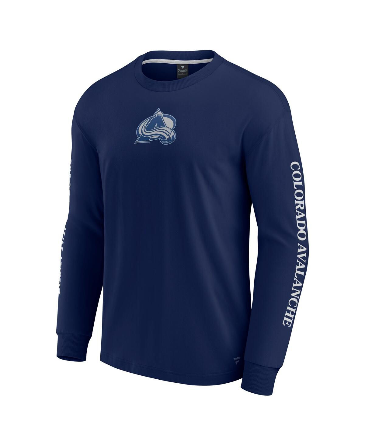 Fanatics Men's Navy Colorado Avalanche Elements Strive Long Sleeve T-shirt In Navy
