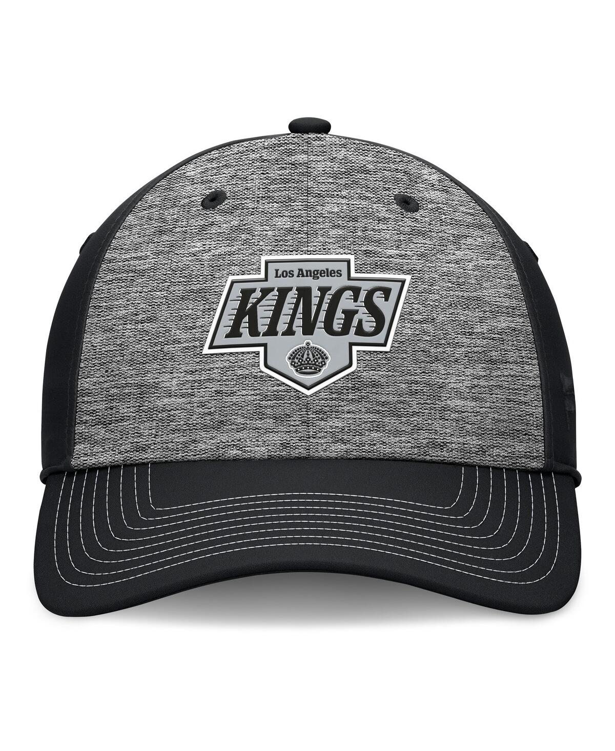 Fanatics Men's Gray/black Los Angeles Kings Fundamental Top Shelf 2-tone Flex Hat In Gray,black