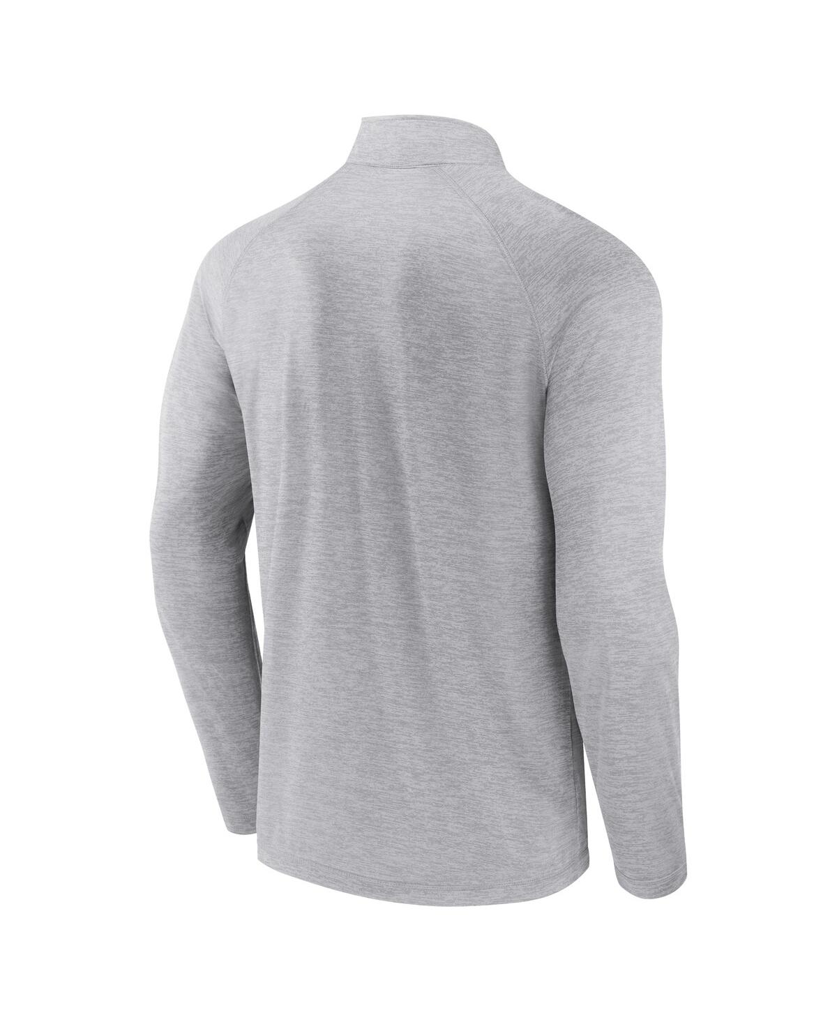 Fanatics Men's Gray Baltimore Orioles Head To Head Raglan Quarter-zip Jacket In Gray