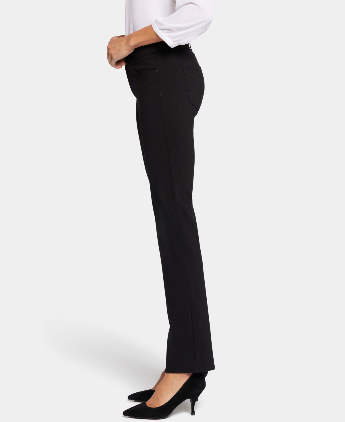 Nydj Straight Leg Ponte Pants In Black