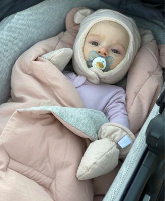 Baby 2 Snap Mitten, Hat and Blanket Set