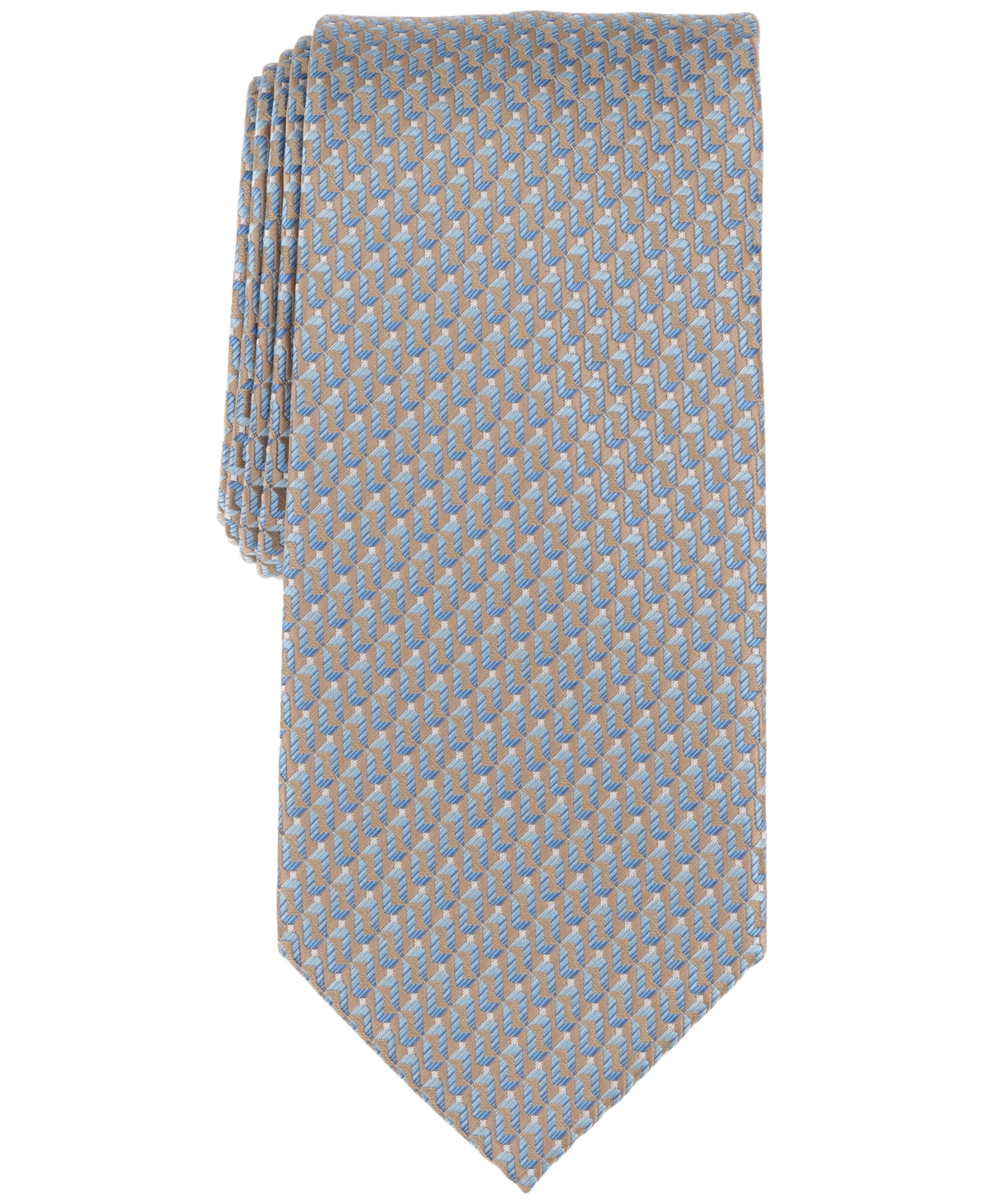 Perry Ellis Men's Langer Classic Geometric Tie In Taupe
