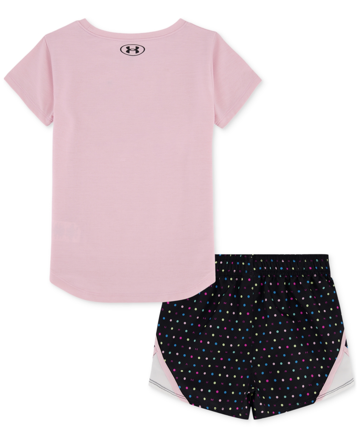 Under Armour Toddler & Little Girls T-shirt & Woven Shorts, 2 Piece Set In Prime Pink