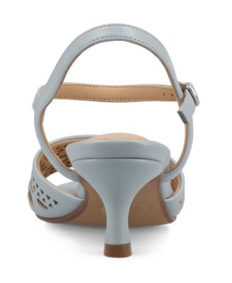 Women's Jessly Perforated Kitten Heel Dress Sandals