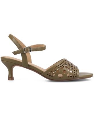 Women's Jessly Perforated Kitten Heel Dress Sandals