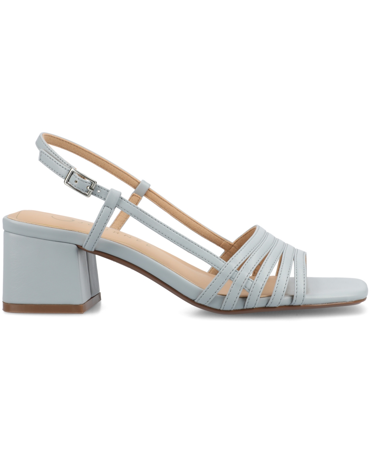 Shop Journee Collection Women's Shayana Slingback Block Heel Sandals In Blue