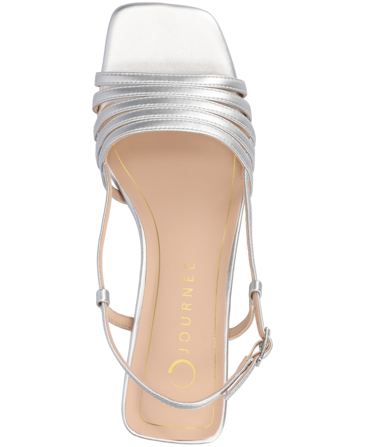 Shop Journee Collection Women's Shayana Slingback Block Heel Sandals In Silver