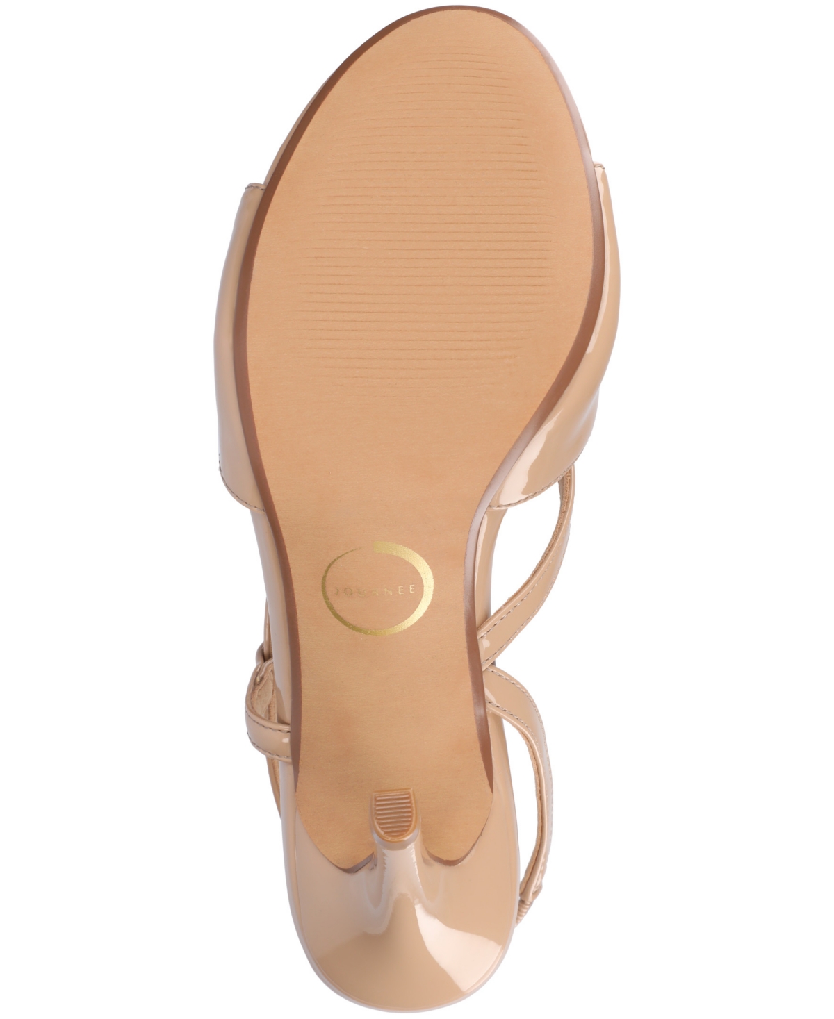 Shop Journee Collection Women's Varra Crossover Strap Dress Sandals In Nude Patent