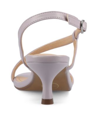 Women's Jemry Asymmetrical Strap Kitten Heel Strap Dress Sandals