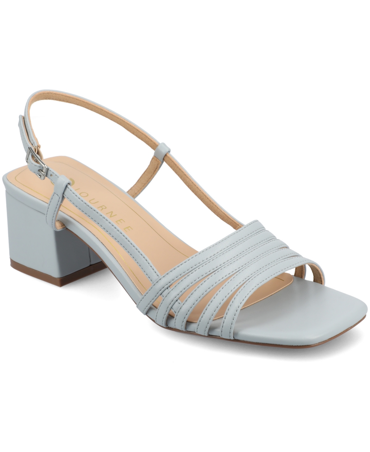Shop Journee Collection Women's Shayana Slingback Block Heel Sandals In Blue