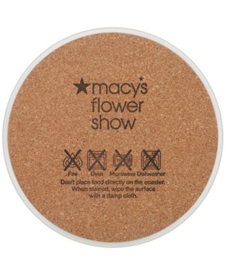 Flower Show 4-Piece Ceramic Coaster Set, Exclusively at Macy's