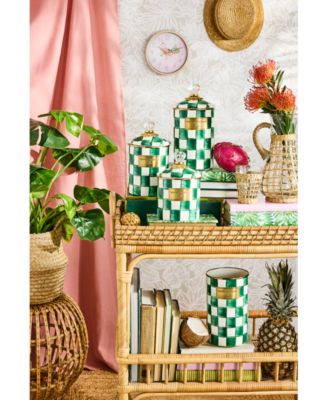 Emerald Check Large Canister