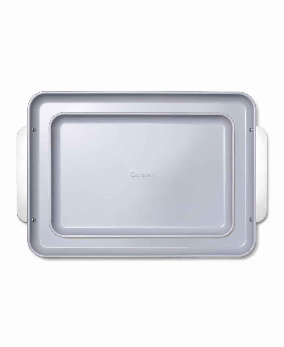 Shop Caraway Nonstick Ceramic 2-piece Baking Sheet Duo In Cream